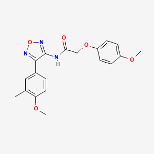 molecular formula C19H19N3O5 B11334924 N-[4-(4-methoxy-3-methylphenyl)-1,2,5-oxadiazol-3-yl]-2-(4-methoxyphenoxy)acetamide 