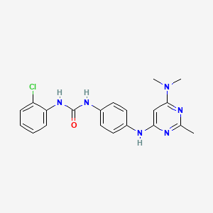 1-(2-Chlorophenyl)-3-(4-((6-(dimethylamino)-2-methylpyrimidin-4-yl)amino)phenyl)urea