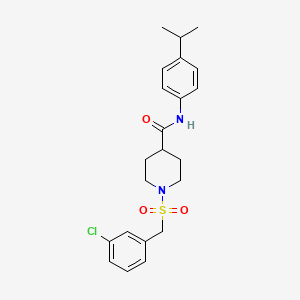 1-[(3-chlorobenzyl)sulfonyl]-N-[4-(propan-2-yl)phenyl]piperidine-4-carboxamide