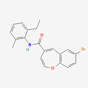 molecular formula C20H18BrNO2 B11334974 7-bromo-N-(2-ethyl-6-methylphenyl)-1-benzoxepine-4-carboxamide 