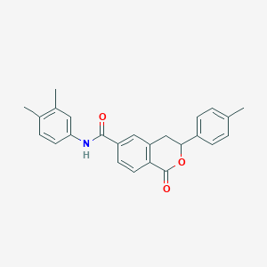 N-(3,4-dimethylphenyl)-3-(4-methylphenyl)-1-oxo-3,4-dihydro-1H-isochromene-6-carboxamide