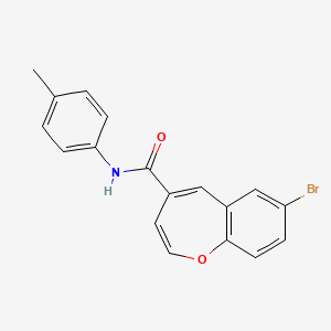 molecular formula C18H14BrNO2 B11335032 7-bromo-N-(4-methylphenyl)-1-benzoxepine-4-carboxamide 