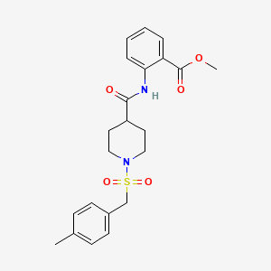 molecular formula C22H26N2O5S B11335064 Methyl 2-[({1-[(4-methylbenzyl)sulfonyl]piperidin-4-yl}carbonyl)amino]benzoate 