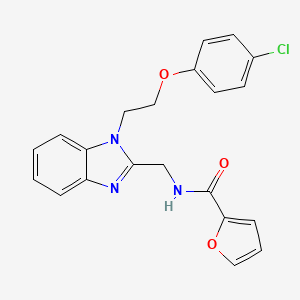 N-({1-[2-(4-chlorophenoxy)ethyl]-1H-benzimidazol-2-yl}methyl)furan-2-carboxamide