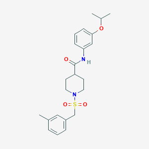 1-[(3-methylbenzyl)sulfonyl]-N-[3-(propan-2-yloxy)phenyl]piperidine-4-carboxamide