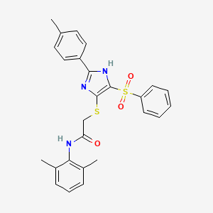 N-(2,6-dimethylphenyl)-2-{[2-(4-methylphenyl)-4-(phenylsulfonyl)-1H-imidazol-5-yl]sulfanyl}acetamide