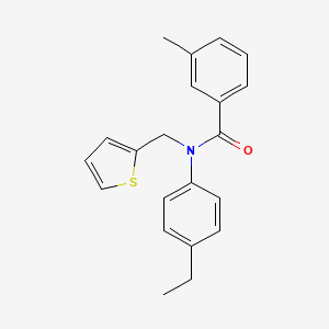 N-(4-ethylphenyl)-3-methyl-N-(thiophen-2-ylmethyl)benzamide