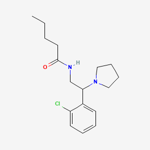 molecular formula C17H25ClN2O B11335112 N-[2-(2-chlorophenyl)-2-(pyrrolidin-1-yl)ethyl]pentanamide 