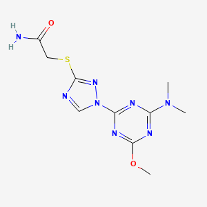 2-({1-[4-(dimethylamino)-6-methoxy-1,3,5-triazin-2-yl]-1H-1,2,4-triazol-3-yl}sulfanyl)acetamide