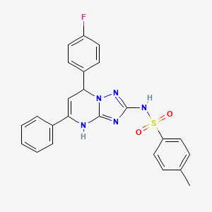 N-[7-(4-fluorophenyl)-5-phenyl-3,7-dihydro[1,2,4]triazolo[1,5-a]pyrimidin-2-yl]-4-methylbenzenesulfonamide