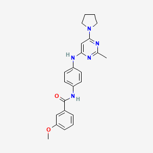 3-Methoxy-N-(4-{[2-methyl-6-(pyrrolidin-1-YL)pyrimidin-4-YL]amino}phenyl)benzamide