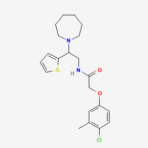 molecular formula C21H27ClN2O2S B11335161 N-[2-(azepan-1-yl)-2-(thiophen-2-yl)ethyl]-2-(4-chloro-3-methylphenoxy)acetamide 