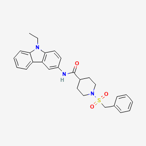 1-(benzylsulfonyl)-N-(9-ethyl-9H-carbazol-3-yl)piperidine-4-carboxamide