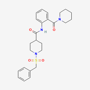 1-(benzylsulfonyl)-N-[2-(piperidin-1-ylcarbonyl)phenyl]piperidine-4-carboxamide