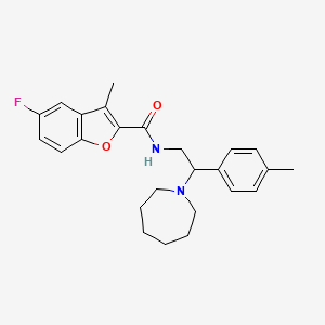 N-[2-(azepan-1-yl)-2-(4-methylphenyl)ethyl]-5-fluoro-3-methyl-1-benzofuran-2-carboxamide