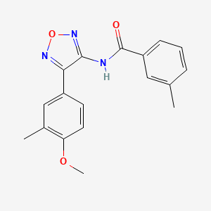 N-[4-(4-methoxy-3-methylphenyl)-1,2,5-oxadiazol-3-yl]-3-methylbenzamide