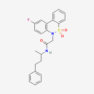 2-(9-Fluoro-5,5-dioxido-6H-dibenzo[C,E][1,2]thiazin-6-YL)-N-(4-phenyl-2-butanyl)acetamide