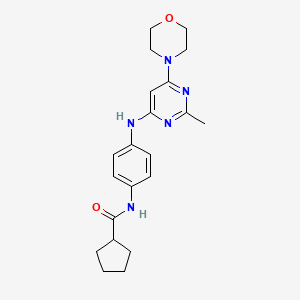 N-(4-((2-methyl-6-morpholinopyrimidin-4-yl)amino)phenyl)cyclopentanecarboxamide