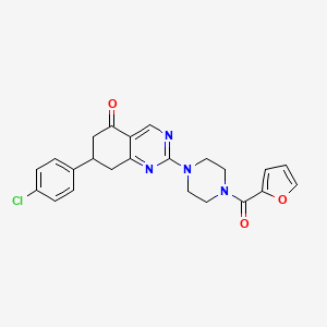 7-(4-chlorophenyl)-2-[4-(furan-2-ylcarbonyl)piperazin-1-yl]-7,8-dihydroquinazolin-5(6H)-one