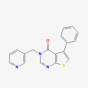 molecular formula C18H13N3OS B11335241 5-phenyl-3-(pyridin-3-ylmethyl)thieno[2,3-d]pyrimidin-4(3H)-one 