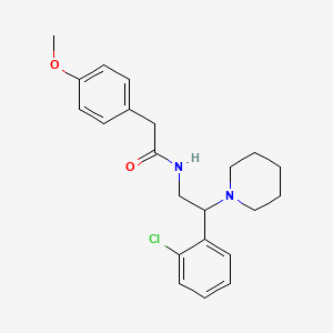 N-[2-(2-chlorophenyl)-2-(piperidin-1-yl)ethyl]-2-(4-methoxyphenyl)acetamide