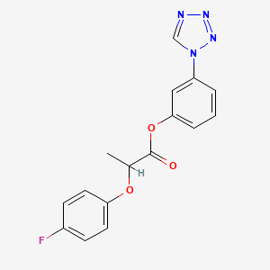 molecular formula C16H13FN4O3 B11335260 3-(1H-tetrazol-1-yl)phenyl 2-(4-fluorophenoxy)propanoate 