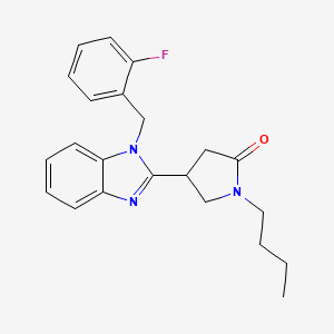 1-butyl-4-[1-(2-fluorobenzyl)-1H-benzimidazol-2-yl]pyrrolidin-2-one