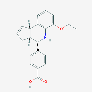 molecular formula C21H21NO3 B113353 4-[(3aR,4S,9bS)-6-ethoxy-3a,4,5,9b-tetrahydro-3H-cyclopenta[c]quinolin-4-yl]benzoic acid 