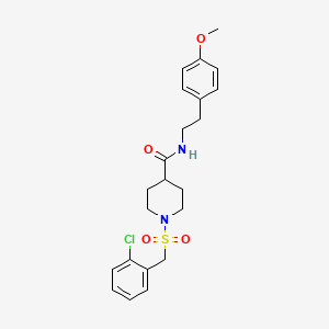 1-[(2-chlorobenzyl)sulfonyl]-N-[2-(4-methoxyphenyl)ethyl]piperidine-4-carboxamide