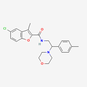 5-chloro-3-methyl-N-[2-(4-methylphenyl)-2-(morpholin-4-yl)ethyl]-1-benzofuran-2-carboxamide