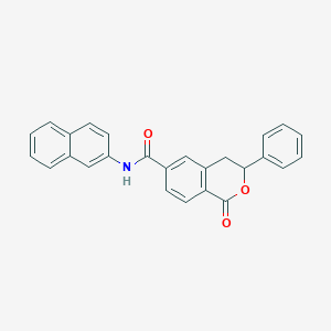 N-(naphthalen-2-yl)-1-oxo-3-phenyl-3,4-dihydro-1H-isochromene-6-carboxamide