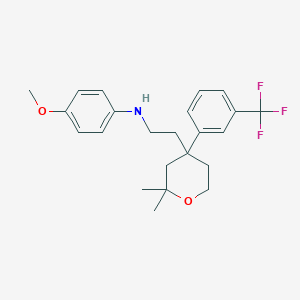 N-(2-{2,2-dimethyl-4-[3-(trifluoromethyl)phenyl]tetrahydro-2H-pyran-4-yl}ethyl)-4-methoxyaniline