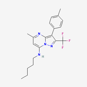 5-methyl-3-(4-methylphenyl)-N-pentyl-2-(trifluoromethyl)pyrazolo[1,5-a]pyrimidin-7-amine