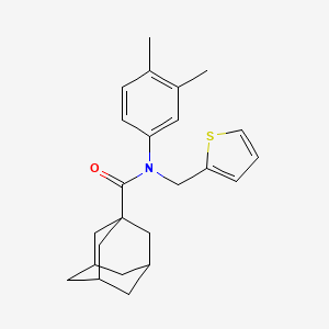 N-(3,4-Dimethylphenyl)-N-[(thiophen-2-YL)methyl]adamantane-1-carboxamide