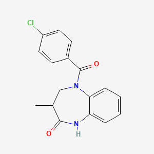 5-[(4-chlorophenyl)carbonyl]-3-methyl-1,3,4,5-tetrahydro-2H-1,5-benzodiazepin-2-one