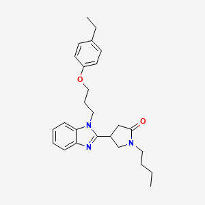 1-butyl-4-{1-[3-(4-ethylphenoxy)propyl]-1H-benzimidazol-2-yl}pyrrolidin-2-one