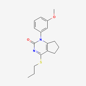 1-(3-methoxyphenyl)-4-(propylsulfanyl)-1,5,6,7-tetrahydro-2H-cyclopenta[d]pyrimidin-2-one