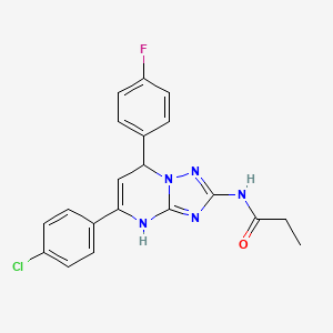 N-[5-(4-chlorophenyl)-7-(4-fluorophenyl)-3,7-dihydro[1,2,4]triazolo[1,5-a]pyrimidin-2-yl]propanamide