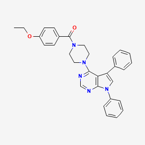 [4-(5,7-diphenyl-7H-pyrrolo[2,3-d]pyrimidin-4-yl)piperazin-1-yl](4-ethoxyphenyl)methanone