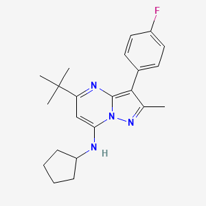 5-tert-butyl-N-cyclopentyl-3-(4-fluorophenyl)-2-methylpyrazolo[1,5-a]pyrimidin-7-amine