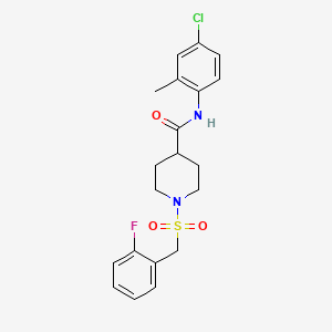 N-(4-chloro-2-methylphenyl)-1-[(2-fluorobenzyl)sulfonyl]piperidine-4-carboxamide