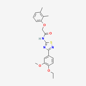 molecular formula C21H23N3O4S B11335384 2-(2,3-dimethylphenoxy)-N-[3-(4-ethoxy-3-methoxyphenyl)-1,2,4-thiadiazol-5-yl]acetamide 