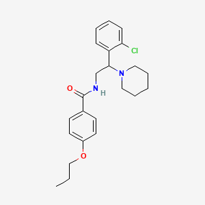 N-[2-(2-chlorophenyl)-2-(piperidin-1-yl)ethyl]-4-propoxybenzamide