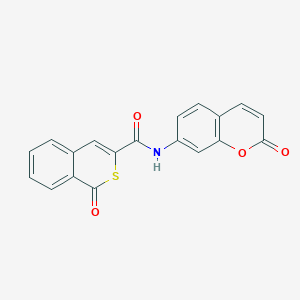 1-oxo-N-(2-oxo-2H-chromen-7-yl)-1H-isothiochromene-3-carboxamide