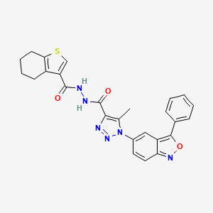 5-methyl-1-(3-phenyl-2,1-benzoxazol-5-yl)-N'-(4,5,6,7-tetrahydro-1-benzothiophen-3-ylcarbonyl)-1H-1,2,3-triazole-4-carbohydrazide