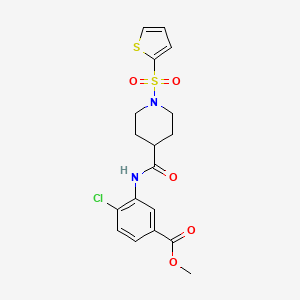 Methyl 4-chloro-3-({[1-(thiophen-2-ylsulfonyl)piperidin-4-yl]carbonyl}amino)benzoate