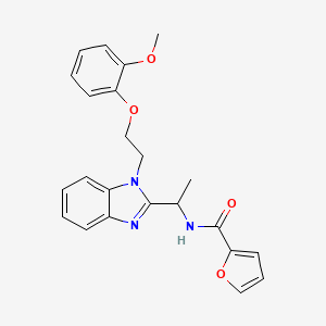 N-(1-{1-[2-(2-methoxyphenoxy)ethyl]-1H-benzimidazol-2-yl}ethyl)furan-2-carboxamide