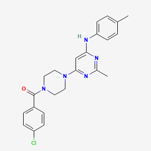 6-[4-(4-chlorobenzoyl)piperazin-1-yl]-2-methyl-N-(4-methylphenyl)pyrimidin-4-amine