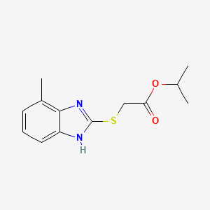 molecular formula C13H16N2O2S B11335452 propan-2-yl [(4-methyl-1H-benzimidazol-2-yl)sulfanyl]acetate 