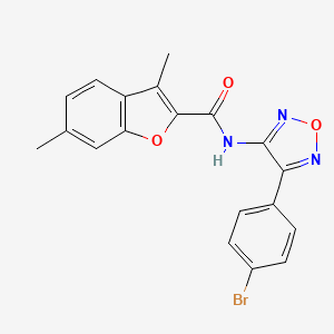 N-[4-(4-bromophenyl)-1,2,5-oxadiazol-3-yl]-3,6-dimethyl-1-benzofuran-2-carboxamide